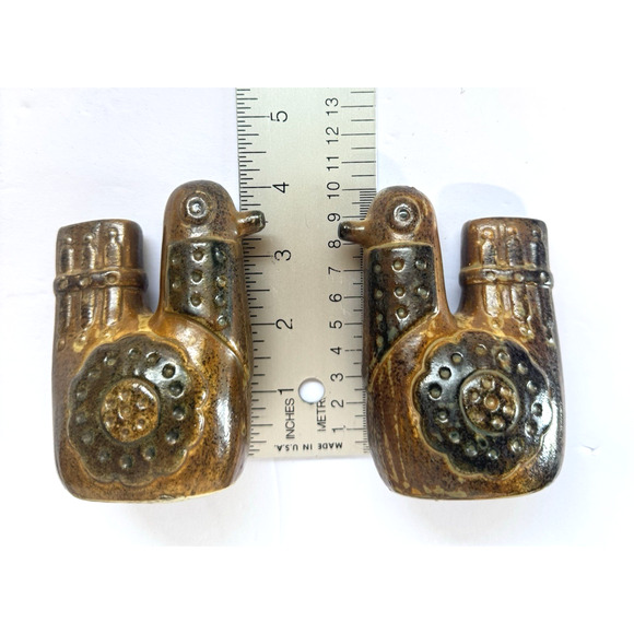 Vintage Mid-Century Modern Holt Howard Brown Rooster Salt & Peppers Shakers MCM - Picture 4 of 5